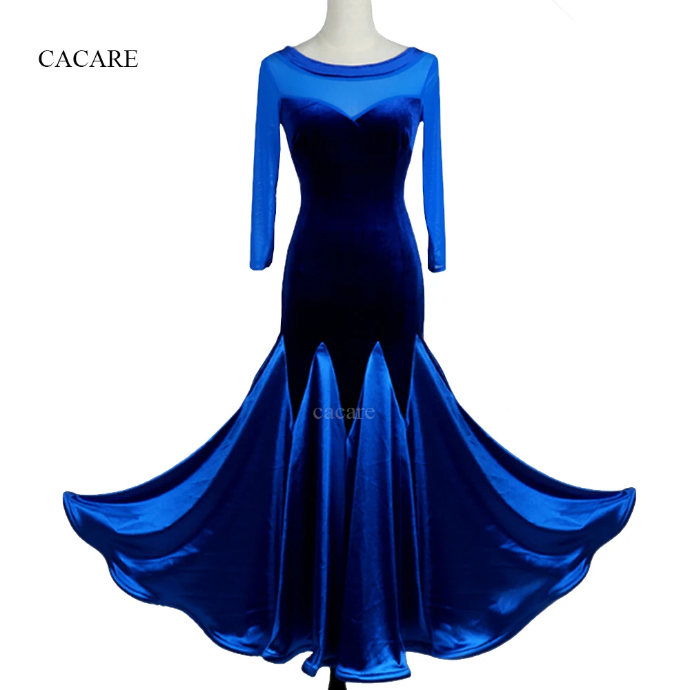 Velvet Ballroom Dress Standard Dance Competition Dresses Dancing Costumes Women Clothing Girly Clothes Waltz D0172 Customize