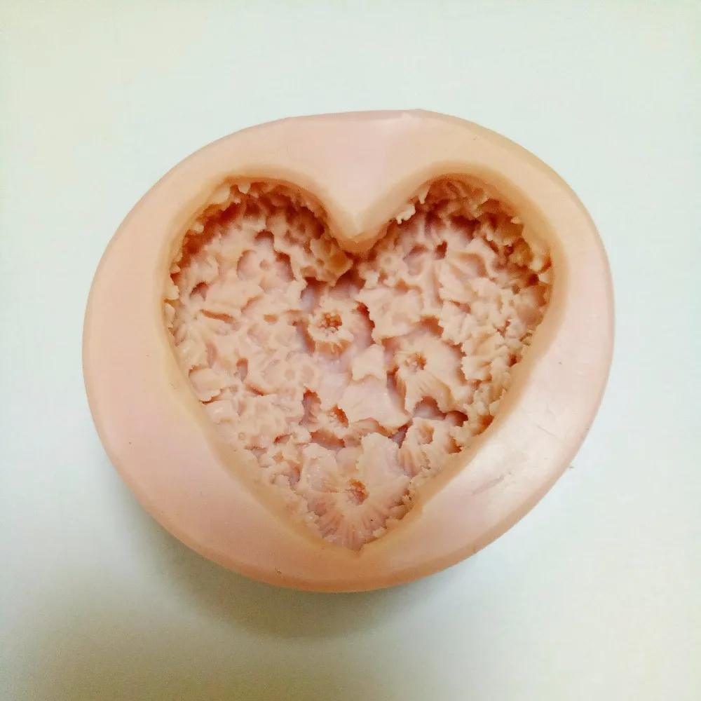 rose flower heart Silicone molds soap mold roses  silicone soap molds roses silica gel die rose flower heart Aroma stone mould