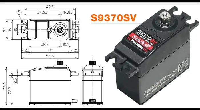 

FUTABA S9370SV HV high voltage digital steering gear with large torque