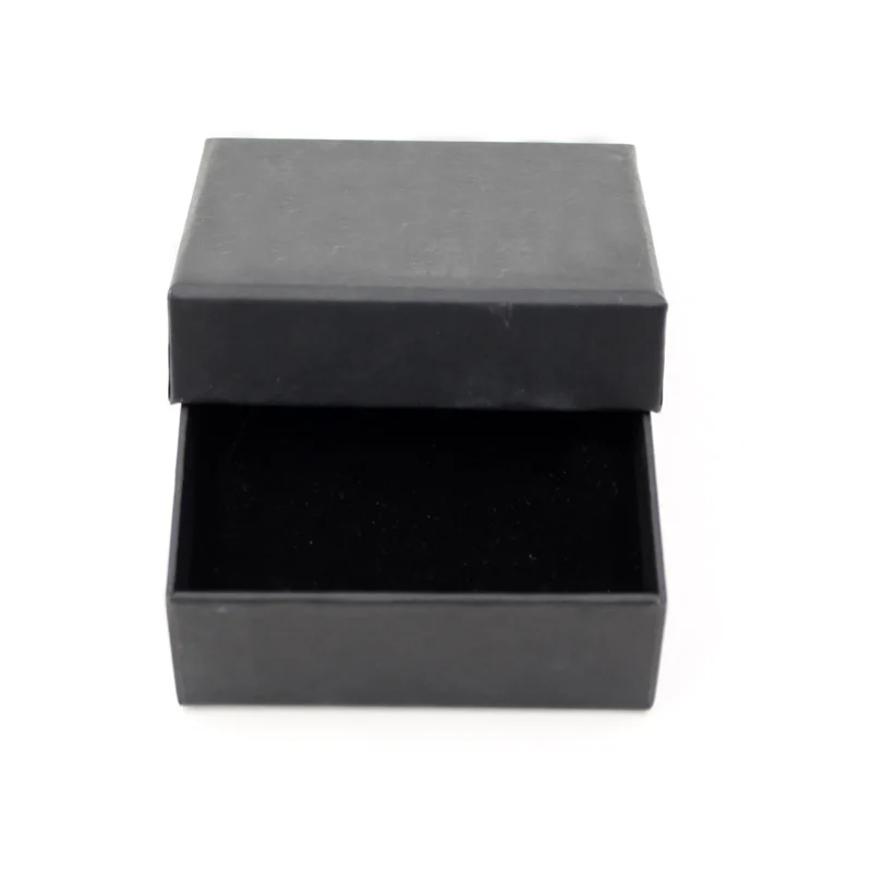 Fashion Jewelry Packing Box High Quality Simple Cardboard Black Material Bracelet Gift Box With Sponge inside