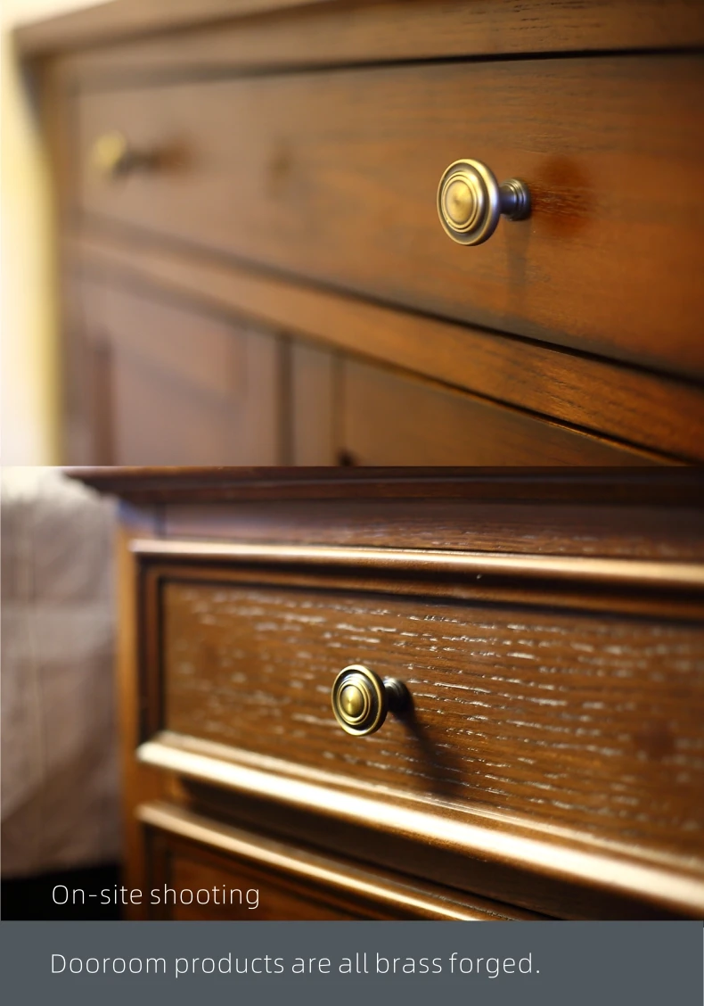 Dooroom Messing-Möbelgriff, einfacher europäischer Stil, Knopf für Kleiderschrank, Schminktisch, Schublade, Schuhschrank, Großhandel verfügbar – Detail 4
