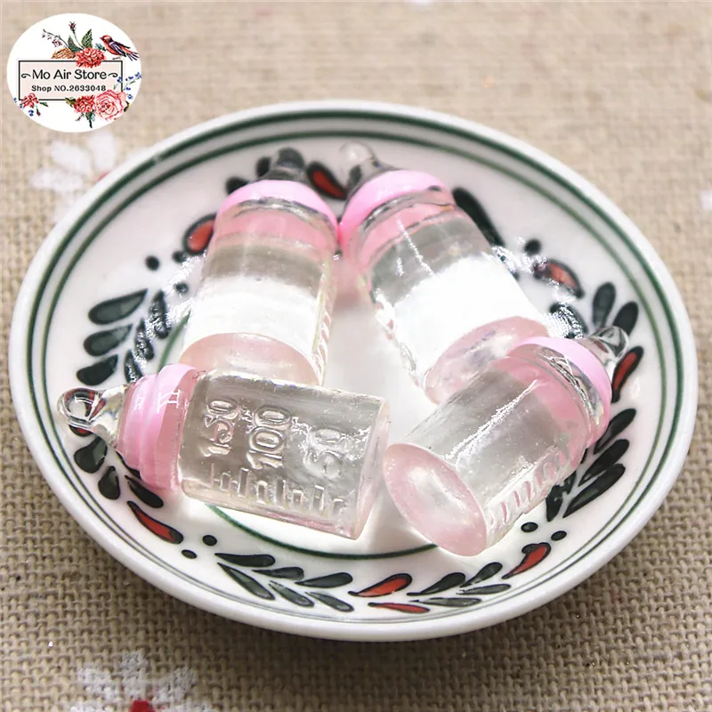 10pcs Resin 3D Feeding-bottle Flatback Cabochon Miniature Food Art Supply Decoration Charm Craft