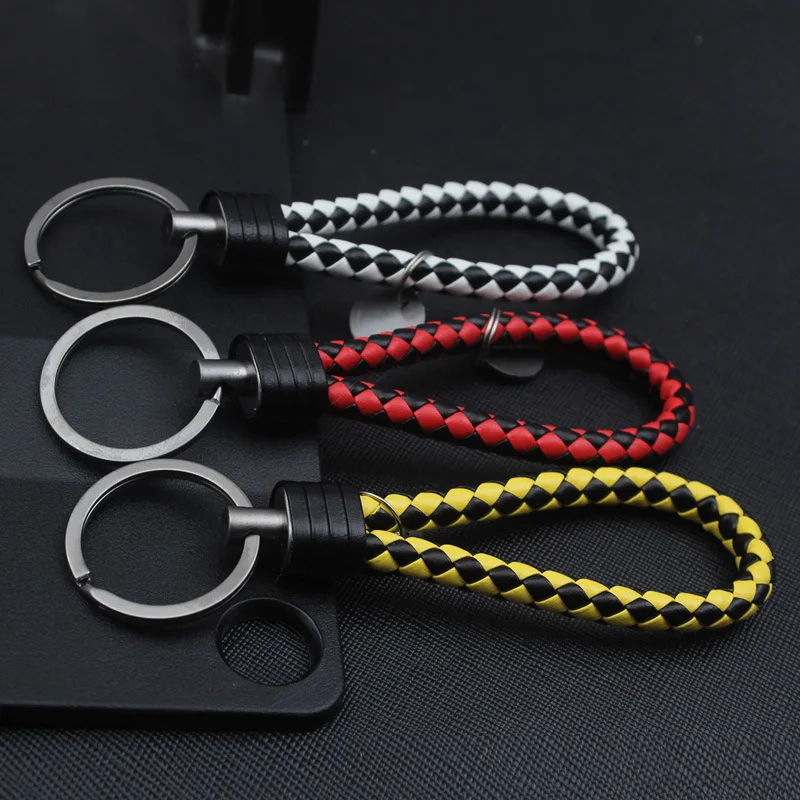 16 Colors Fashion Original New Leather Keychain For Men Trinket Keyring Bag Car Key Holder Accessories keyring Souvenirs Gift