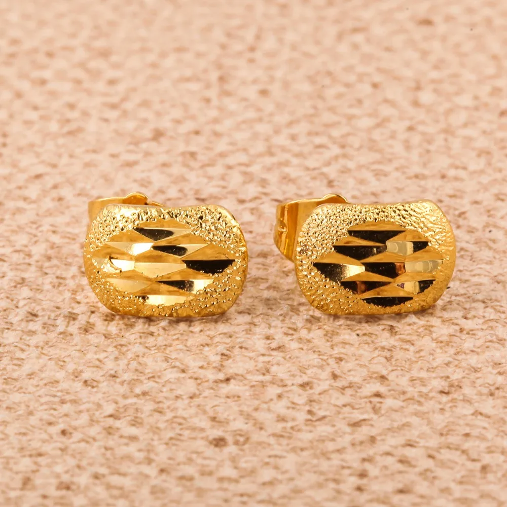 Ethiopian Earrings For Women Girl Baby 22K Gold Color Jewelry Factory Price