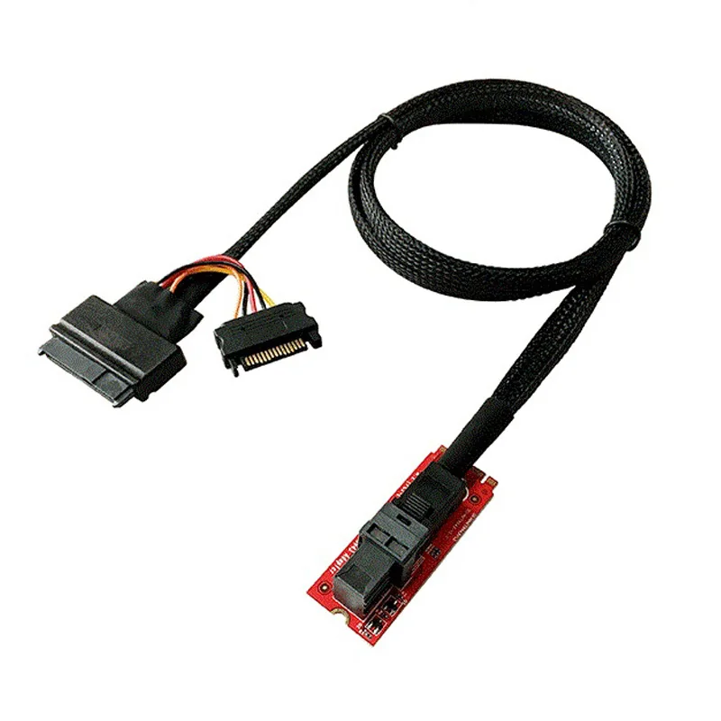 

Computer Cables Connector U.2 SFF-8639 to M.2 M Key NVMe Adapter Card Mini SAS to M.2 M-Key NVMe SFF-8639 Adapter SFF-8639 Cable