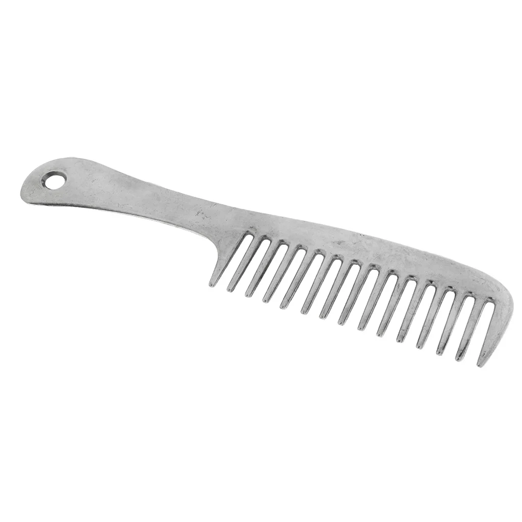 MagiDeal 2019 Hot Selling Silver Polished Horse Pony Grooming Comb Tool Currycomb Rustless Horse Care Products