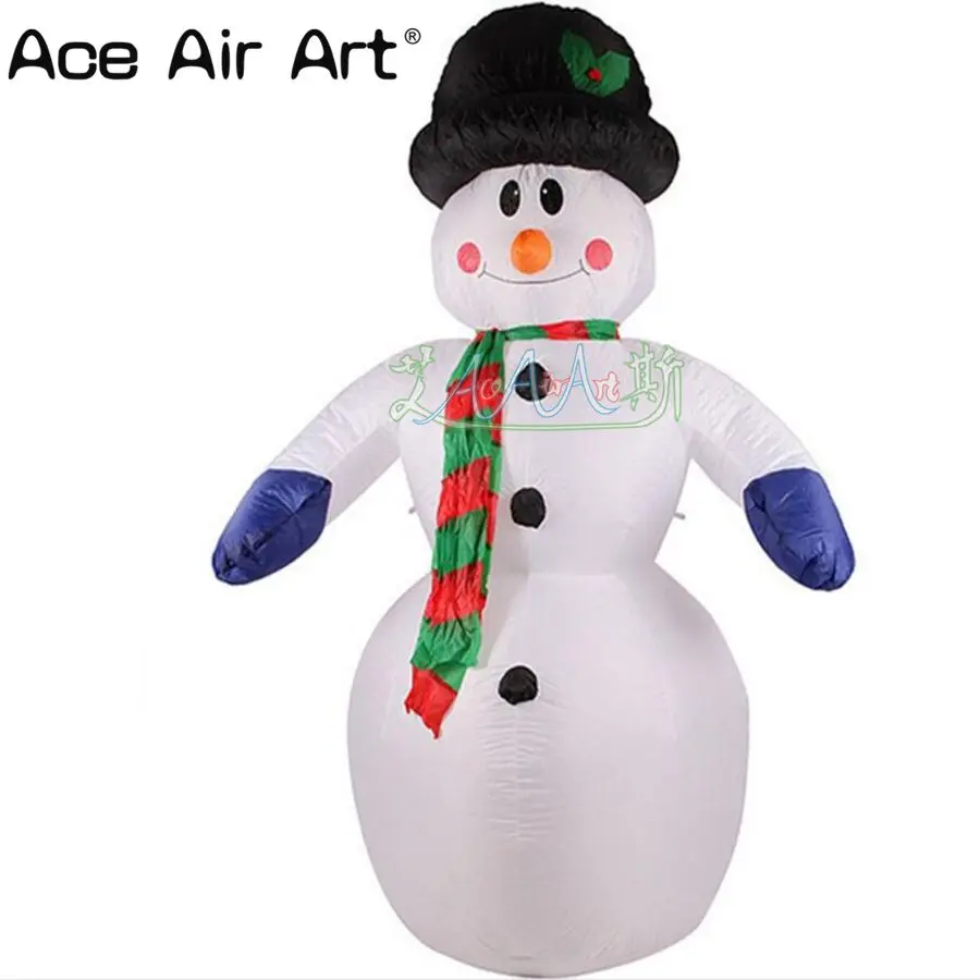 

4m H White Snowman Model Inflatable Christmas Snowman Advertising Decoration on Sale