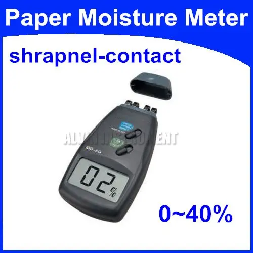 

Free Shipping Paper Moisture Meter Tester shrapnel-contact Accuracy:+-1%