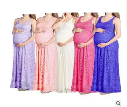 New Women Dress Maternity Photography Props Lace Pregnancy Clothes Elegant Maternity Dresses For Pregnant Photo Shoot Cloth Plus