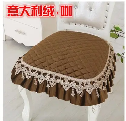 Increase European style dining chair cushion cushion thick fabric lace four seasons slip simple dining table chair cushion