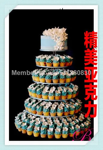 The new acrylic 6 tier cake The wedding frame A multilayer birthday cake can be customized acrylic cupcake stand decoration