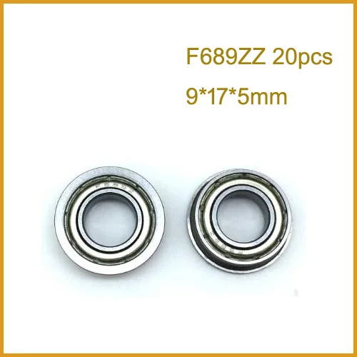 

20pcs F682ZZ F683ZZ F684ZZ F685ZZ F686ZZ F687ZZ F688ZZ F689ZZ Flange Bearing Thin Wall Metal Shielded Flanged Bearings