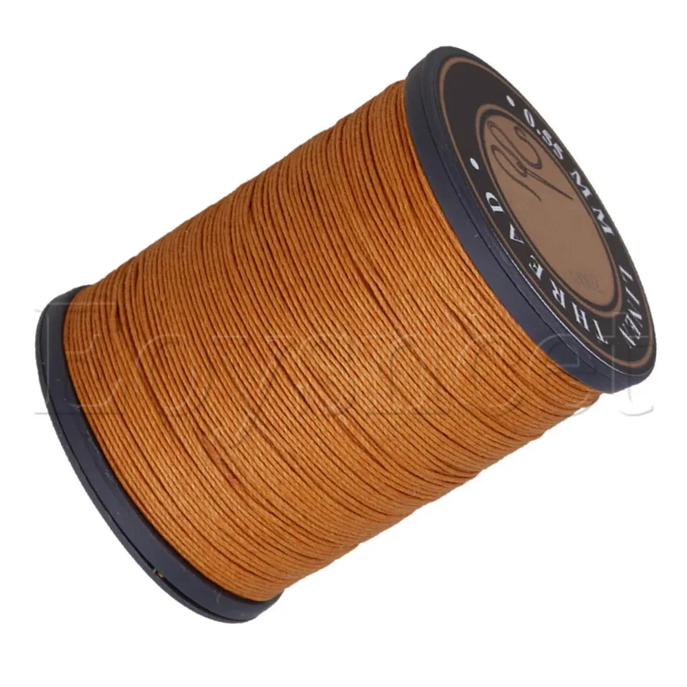 0.55mm Dia Orange Flax Waxed Linen Craft Sewing Stitching Thread Cord