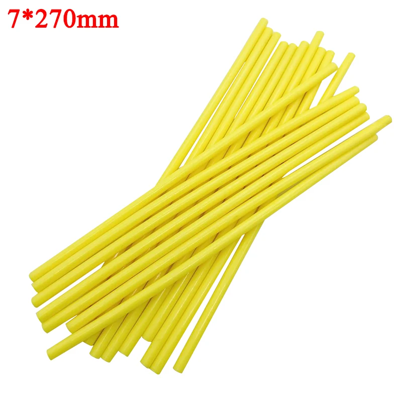 

5pcs/lot 7mm*270mm Hot Melt Glue Sticks For Glue Gun Craft Phone Case Album Repair Accessories Adhesive Stick Yellow Color