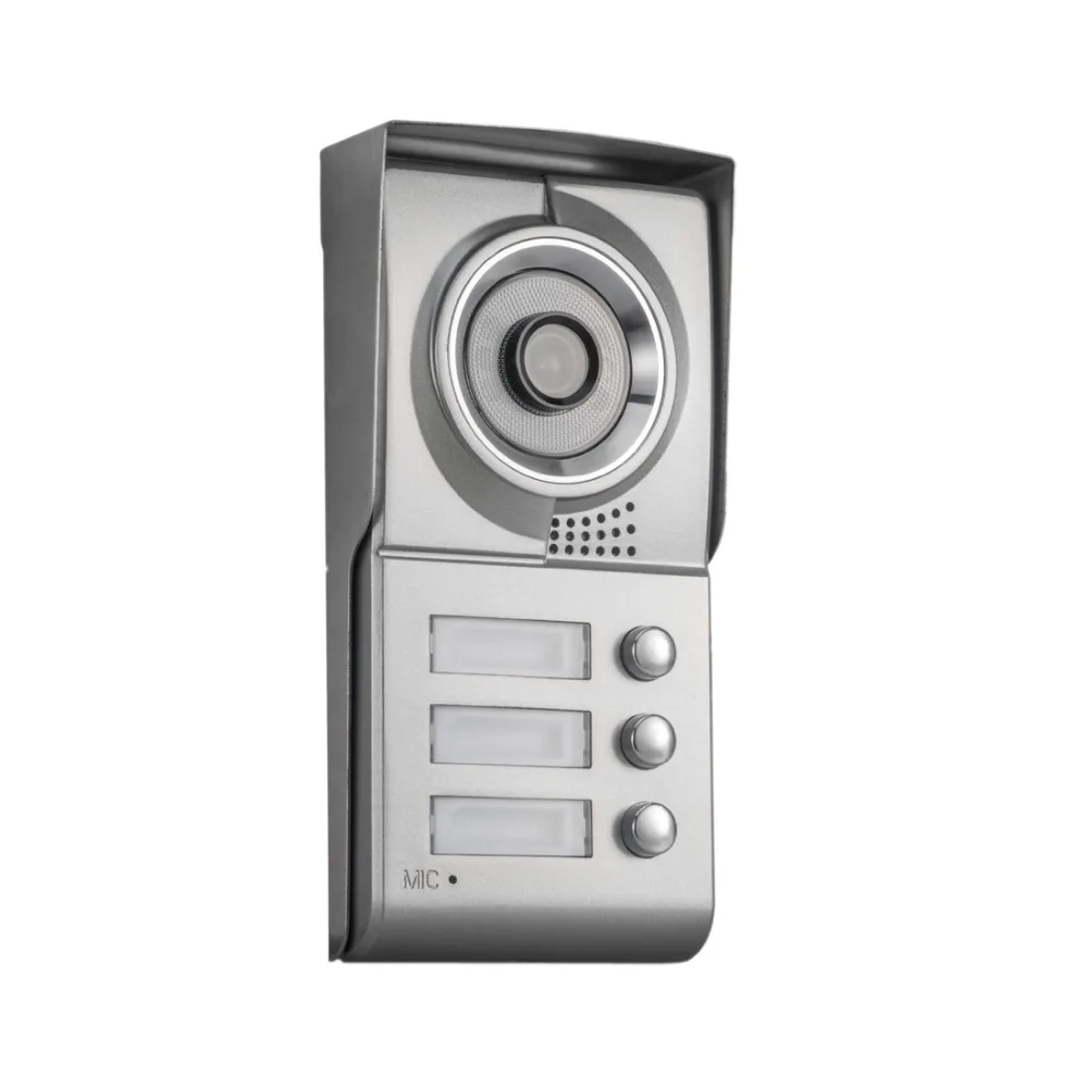 Yobang Security 3 Units Apartment Video Door Phone Intercom System Video doorbell Kit for 3 Apartments house video Intercom