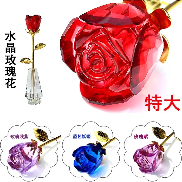 

Creative Valentine's day wedding gift birthday gift girlfriend crystal rose commemorative wedding gifts