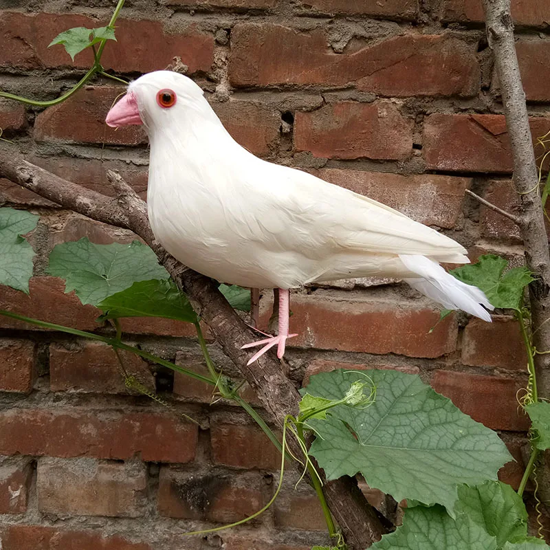 real life Bird white feathers peace bird about 30cm white dove ,home garden decoration filming prop gift h1374