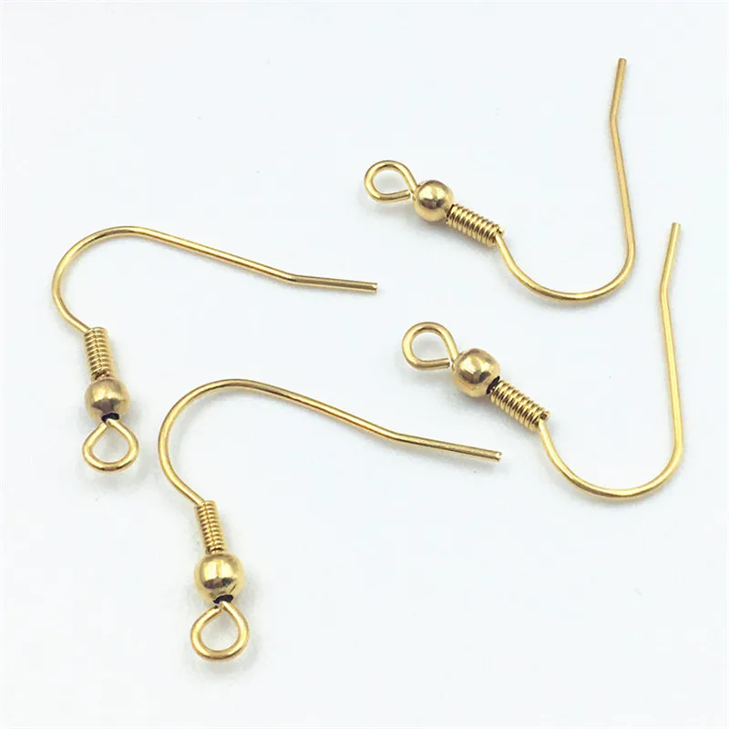 20PCS/lot Wholesale Stainless Steel Earring Hooks for Jewelry DIY Making Ear Wire Clasp Hooks Earrings Accessories