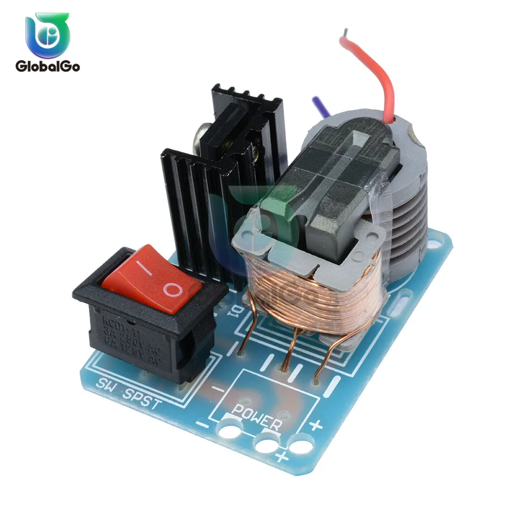 Generador de ignición de arco de voltaje, inversor Boost Step Up 18650, transformador Suite 3,7 V de alta frecuencia, 15KV CC