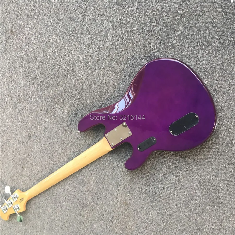 New custom music- man 4 string electric bass, purple, factory wholesale and retail. Can modify the custom, real  photos