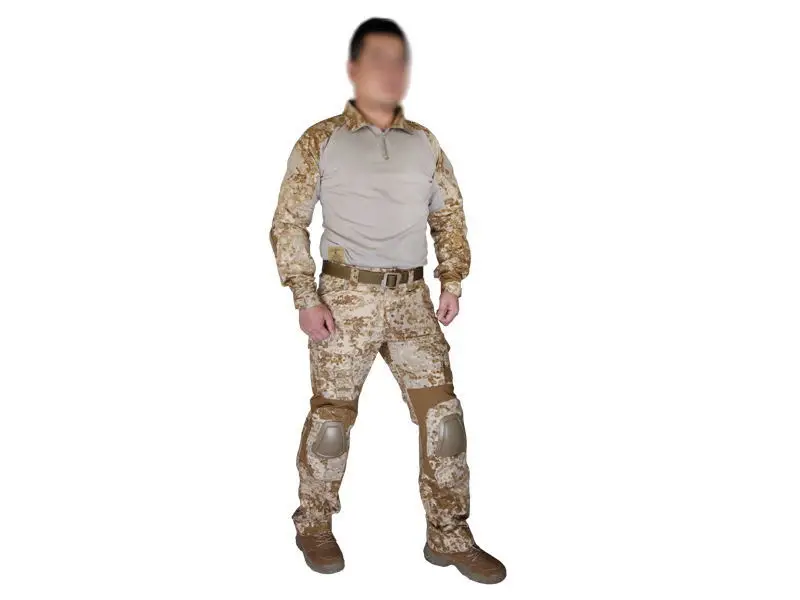 NEW combat uniform EMERSON BDU Gen2 Combat Shirt & Pants with elbow & knee pads sand ST Suits EM6976: 실전 테스트를 통과한 전술복의 진짜 실력
