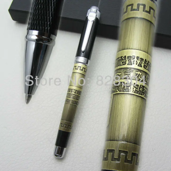 

jinhao high-quality classic ancient bronze tripod, and black high-grade medium nib Roller Pen free shipping