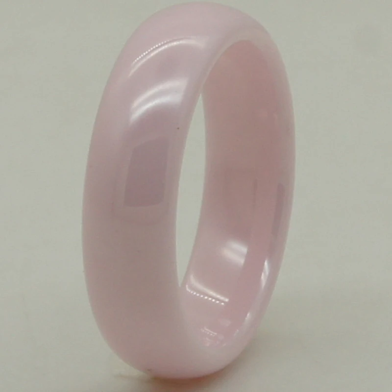 6mm width women /girl amazing rare colorful pink simple dome design scratch proof ceramic ring 1pc