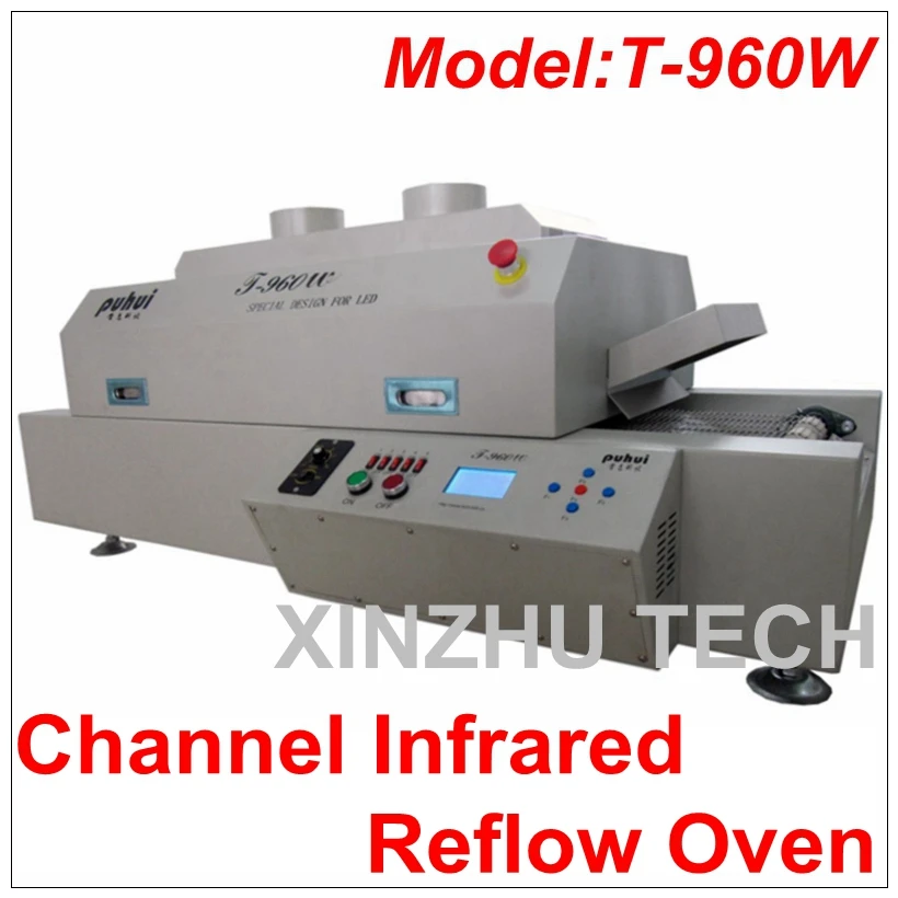 New Original PUHUI Channel Infrared Reflow Oven T-960W LED SMT Reflow Oven Rework IC Heater Soldering Station Infrared