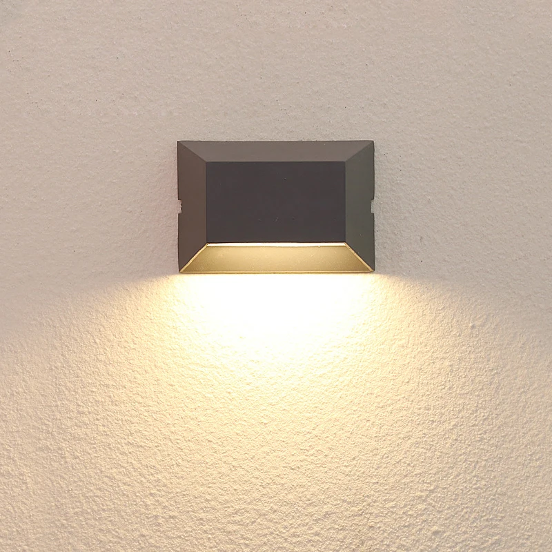 Lámpara LED de pared impermeable para exteriores, interiores y exteriores de aluminio para iluminación moderna, pasillo, porche y jardín