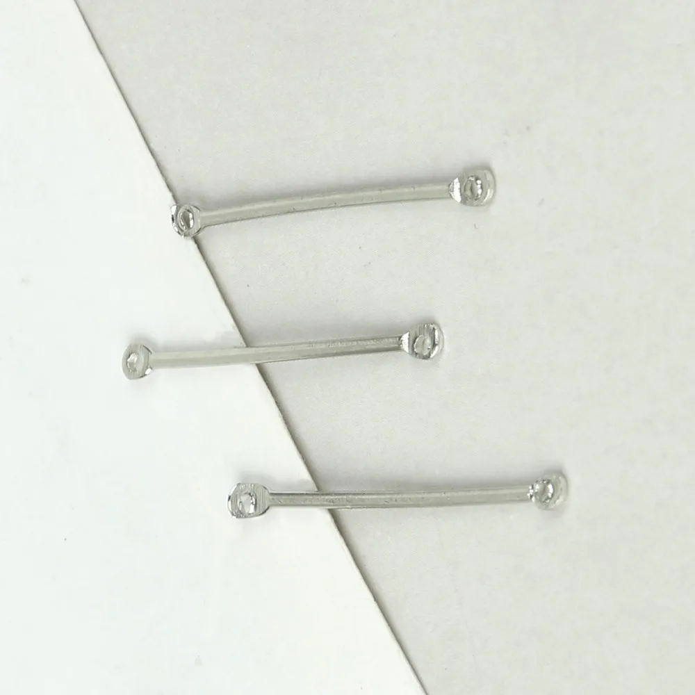 50pcs Iron Double hole hanging Rod Plated KC-Gold Charms Pendant Connectors For DIY Jewelry Making