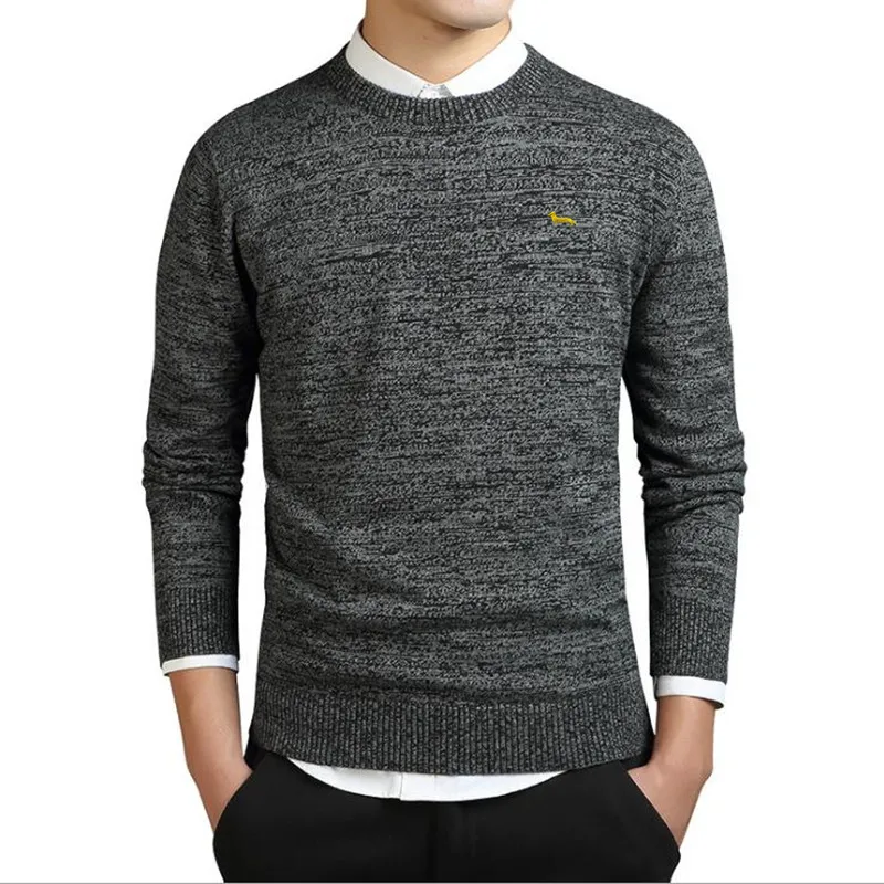 New Spring Autumn Fashion Casual Knitted Sweater Mens Harmont 100%cotton solid pullover men Blaine O-neck slim fit sweaters