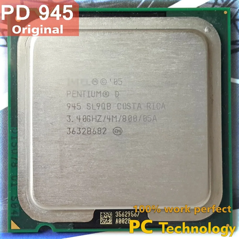 Original Intel Pentium PD 945 desktops pd945 cpu Pentium D 945 3.4GHz 4M 800MHz LGA775 free shipping ship out within 1day