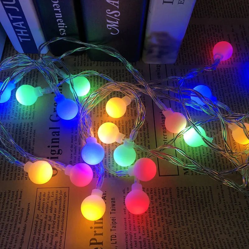 5m 40 Balls LED Christmas Lights Outdoor New Year Garland LED Christmas Fairy Lights Luces De Navidad Party Wedding Decorations