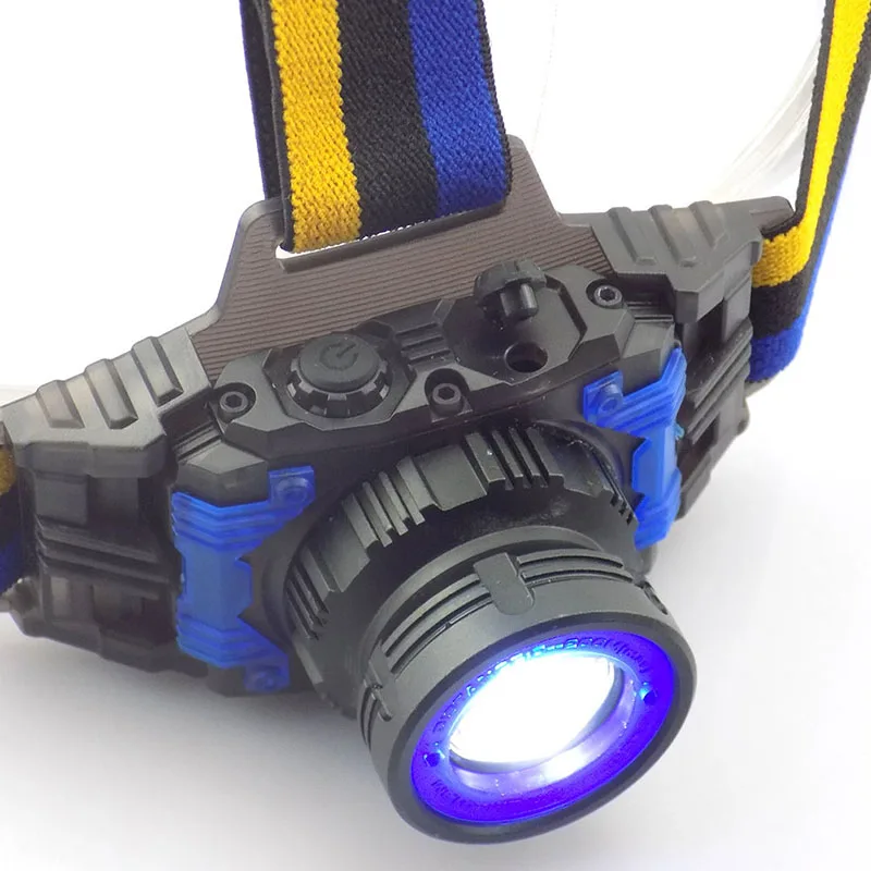 Torcia Frontale a LED ad alta potenza torcia ricaricabile Zoomable Focus frontal Head Lamp torcia faro per la pesca caricatore da campeggio