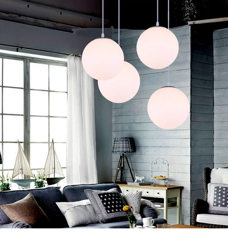 dia.20cm Led lighting modern brief lighting lamps milky white ball lights glass ball pendant light restaurant lamp