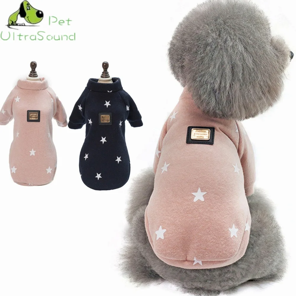 

Five Star Pattern Small Dog Coat Warm Winter Dog Clothes Soft Puppy Coats Jacket Pet Dog Sweatshirt Pomerania Yorkshire Clothing