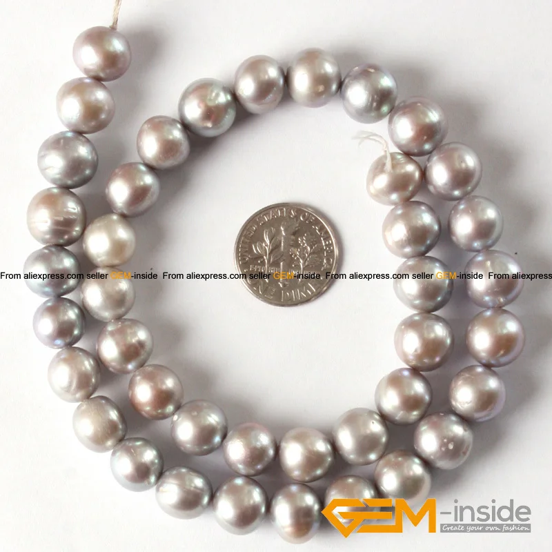 Pearl: 10-11mm Natural Freshwater Pearl Beads Strand 15\