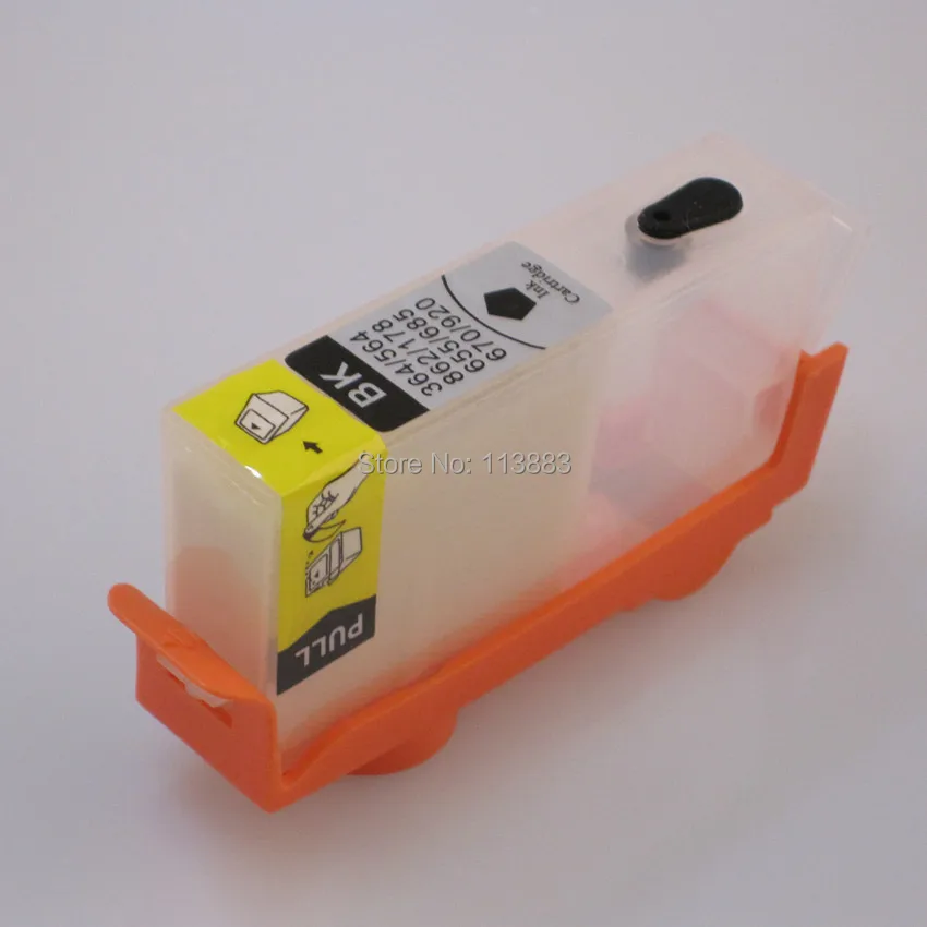 BLOOM compatible 564 XL Refillable ink cartridge for HP 5510 5511 5512 5514 5515 5520 5522 5525 6510 + for hp Dey ink 400ML