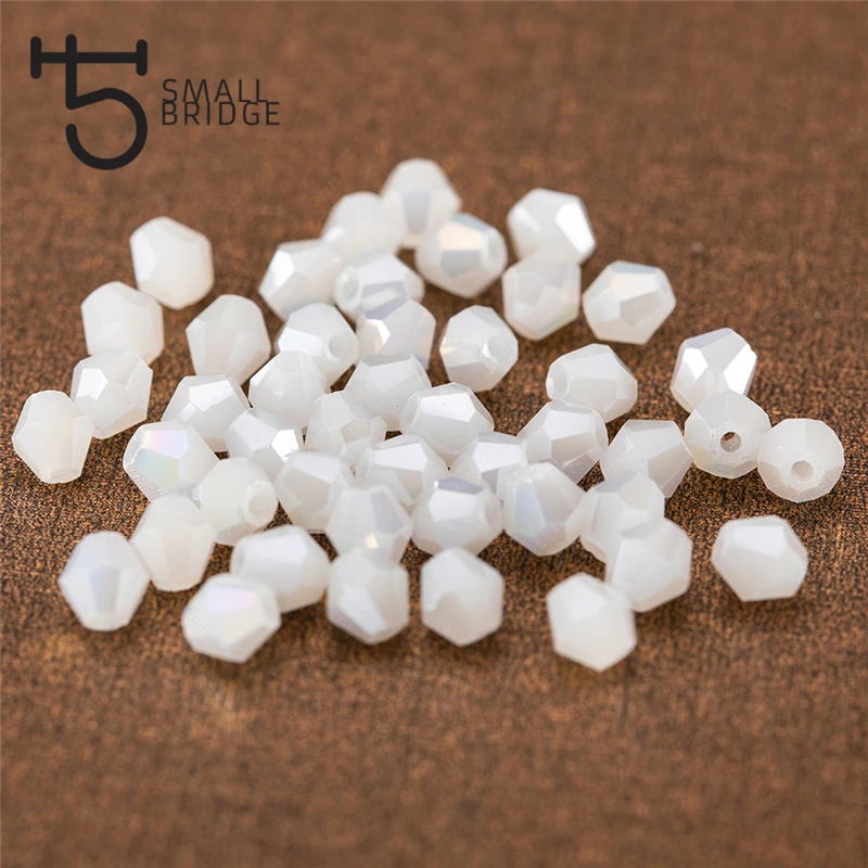 3 4 6mm Faceted Austria Bicone Crystal Beads Accessories For Jewelry Making Diy Perles Glass Spacer Beads Wholesale Z223