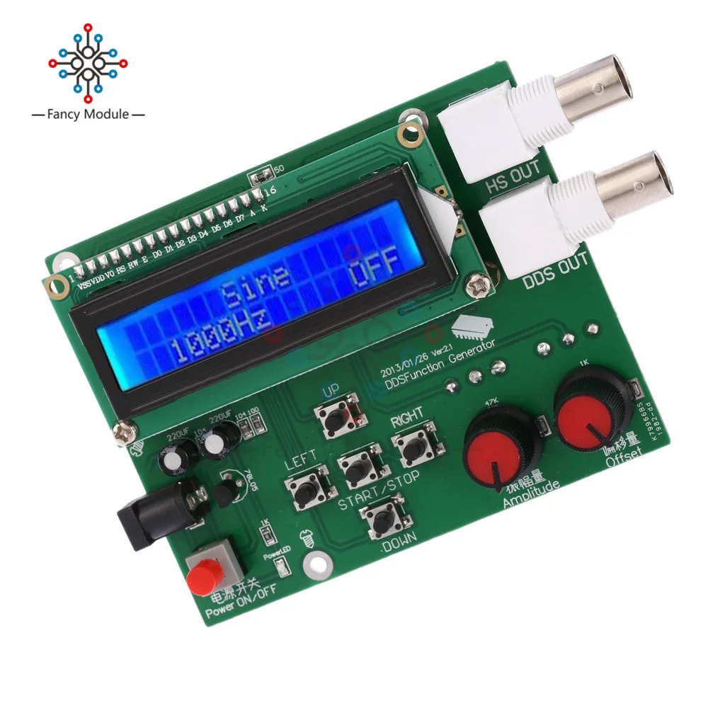 DDS Function Signal Generator 1Hz-65534Hz Frequency Meter Frequency Generator Module Sine Square Sawtooth Triangle Wave Diy Kit