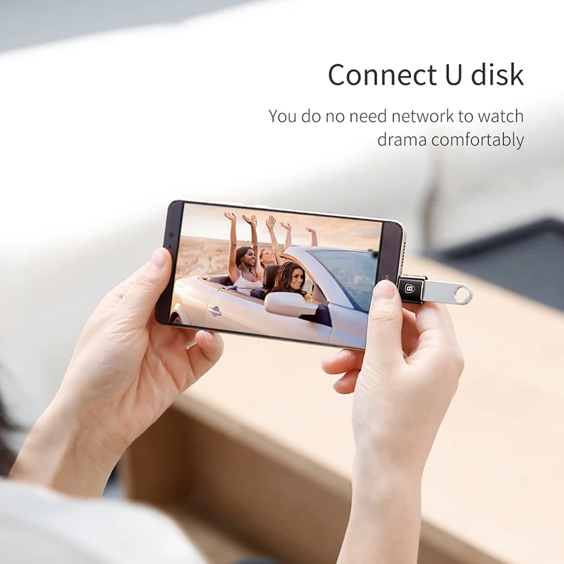 Baseus USB female to Type C male OTG adapter adaptador usb tipo c for samsung galaxy S9 for xiaomi otg usb Converter