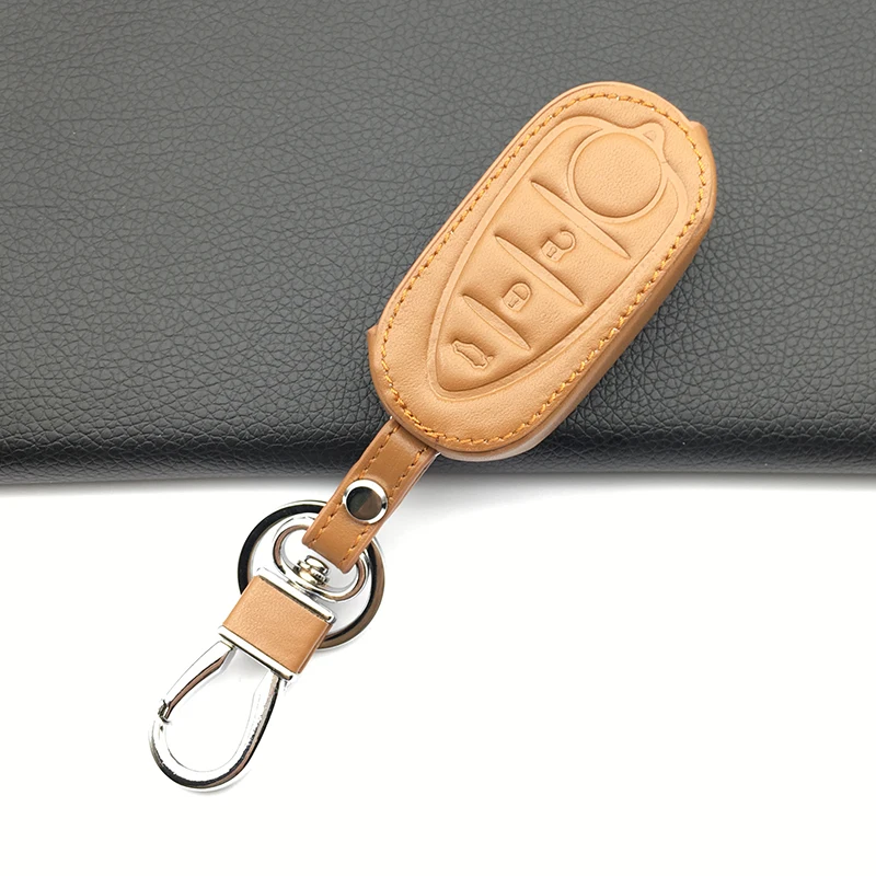 2017 High Quality Genuine Leather Car key cover Skin case For Alfa Romeo Mito Giulietta 159 GTA 3 Buttons Remote Protect Shell