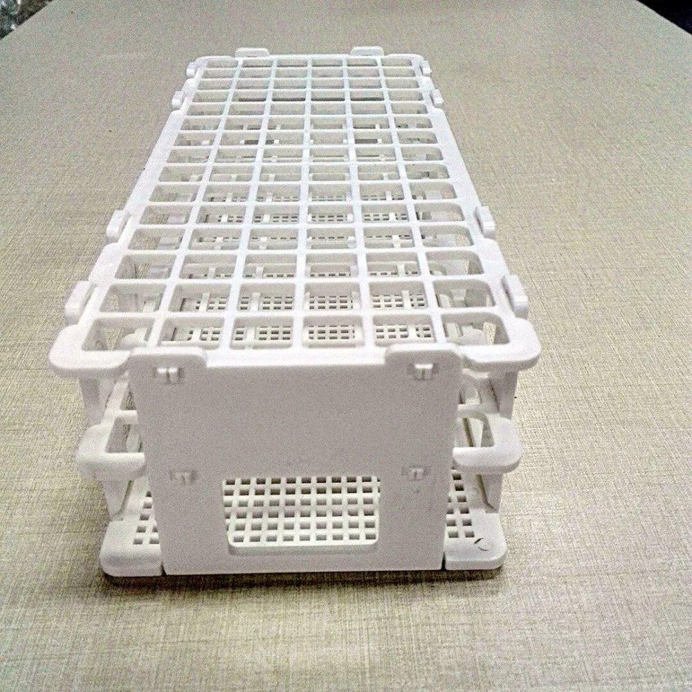 Plastic Test Tube Rack for diameter 16~20mm Test Tubes, 40 Wells , White , Detachable 40 Holes , Tube Box , 1piece