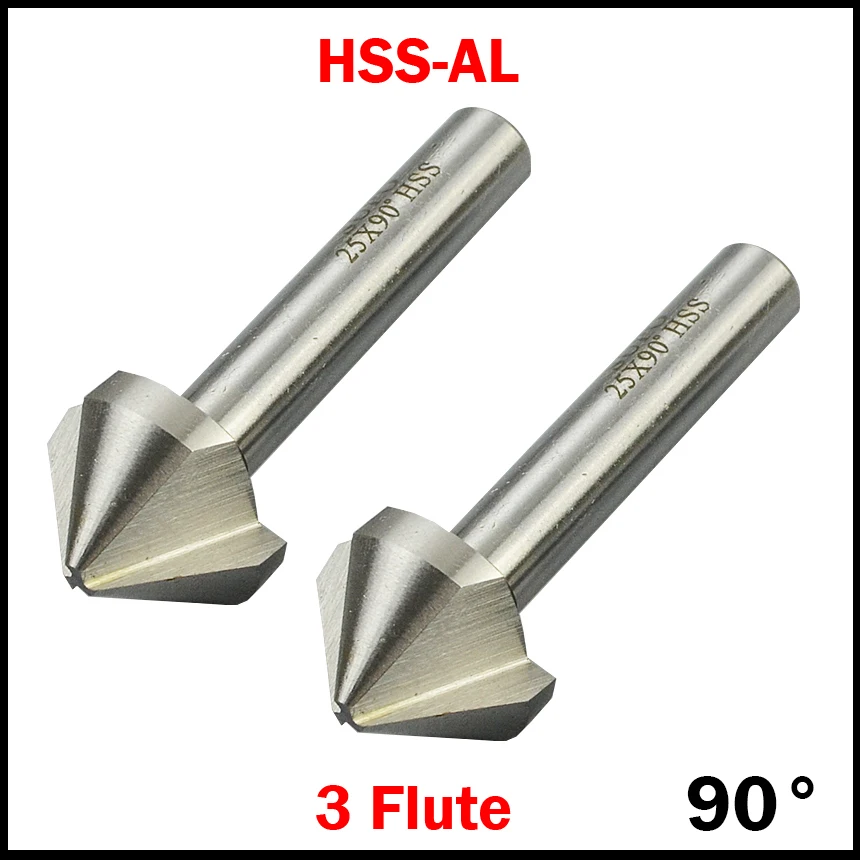 6.3mm 8.5mm 10mm 3 Flute 90 Degree HSS-AL Piloted Countersink Drill Bit CNC Chamfer Tool Counterbore End Mill Milling Cutter