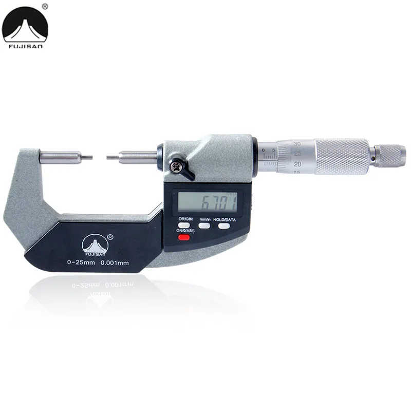 Digital Outside Micrometer 0-25mm Carbide Tip 2mm Electronic Caliper Gauge Measuring Tools