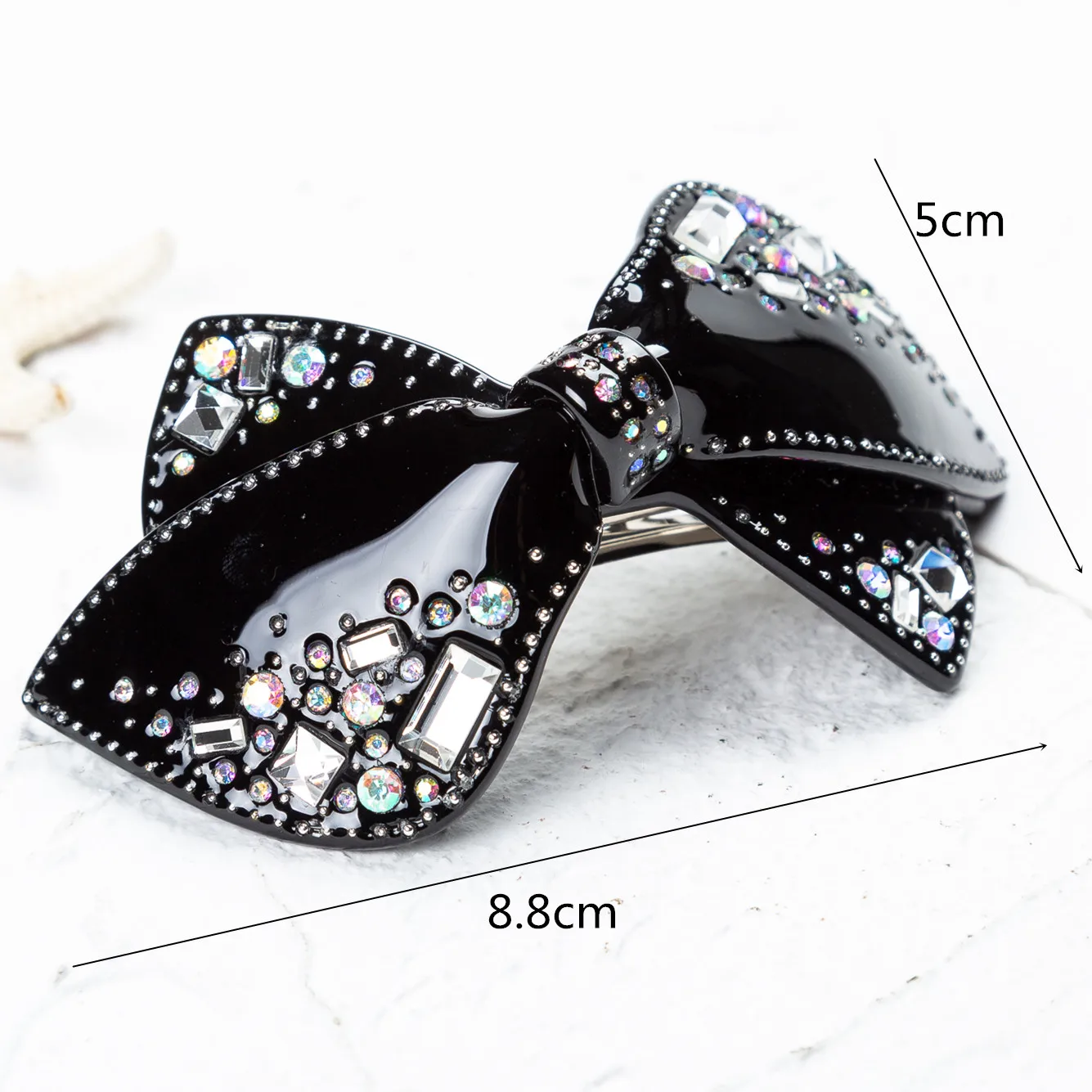 High Quality Acetate Bowknot Rhinestone Hair Barrettes for Girls Headwear Hair Accessories Gift For Girlfriend and Mum