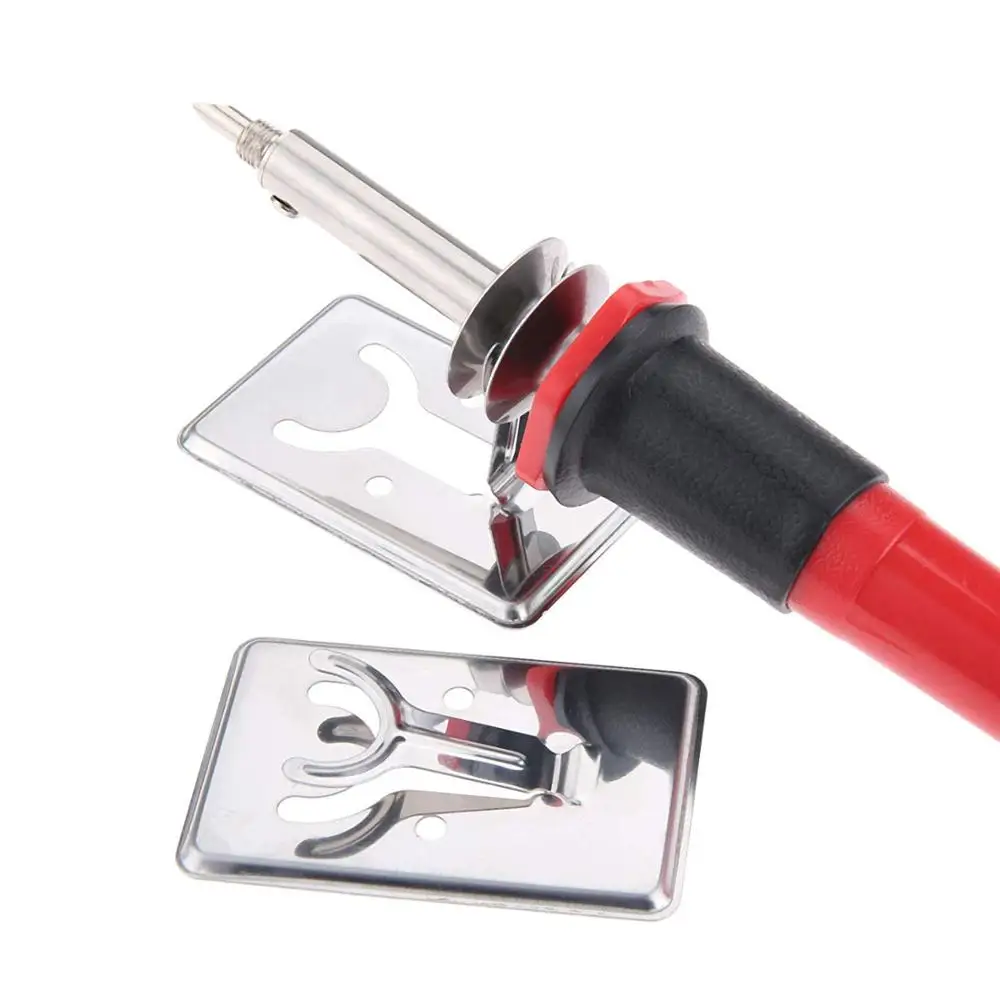 Ferro de solda elétrico Stand Holder, estação de suporte metálico com moldura de esponja de solda, tipo Y pequeno e simples