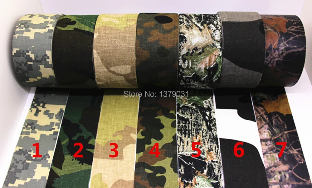 New Arrival Bionic Camouflage Adhesive Tape 10M*5CM Cotton Cloth Camera Rod Gummed Tape