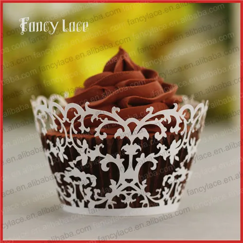 

60PCS Flower Lace Cake Cup Wrappers for Wedding Cake Decoration,Paper Lace Cupcake Wrappers for Birthday Party Decors