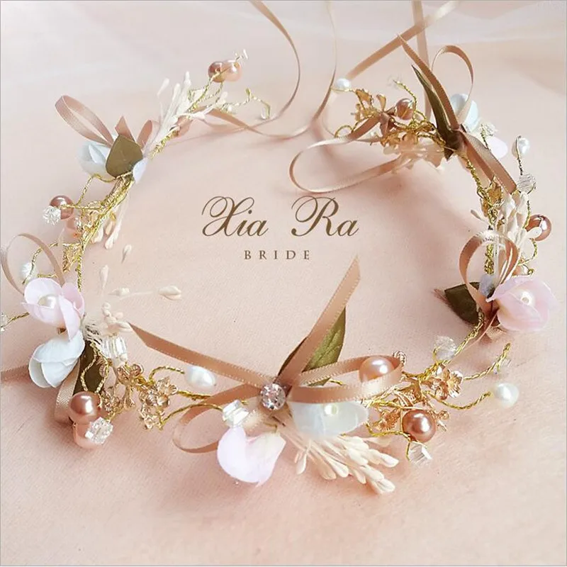 

CC диадемы повязки для волос повязки на голову украшения для волос цветы элегантные свадебные аксессуары для волос для женщин невесты обручальные украшения TS089